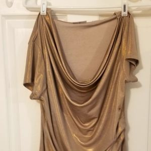 Iridescent brown sinched blouse